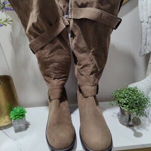 Lane Bryant knee high Brown suede boots